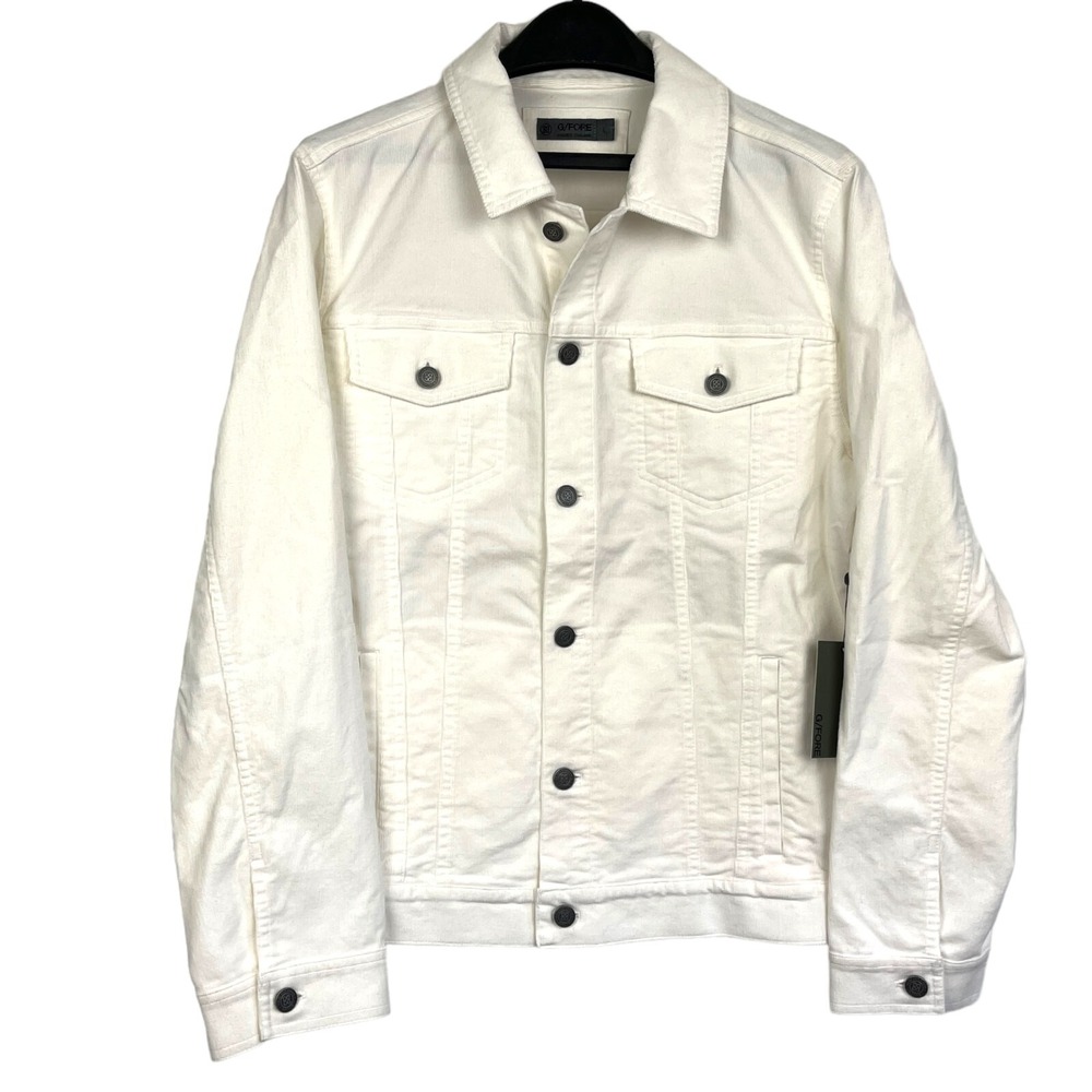 NEW G/Fore‎ Retro Trucker Corduroy Jacket G4 Mens Large Snow White $255